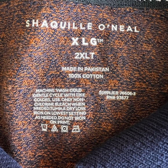 Shaquille O’Neal 2XLT Short Sleeve Knit Polo Geometric Pattern Casual Top - Picture 2 of 5
